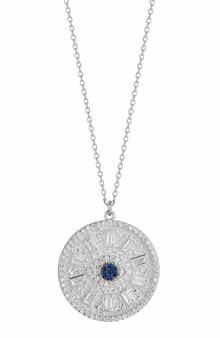 SPHERA MILANO Sterling Silver Evil Eye CZ Pendant Necklace