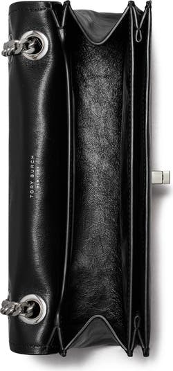 Kira Turnlock Leather Convertible Shoulder Bag