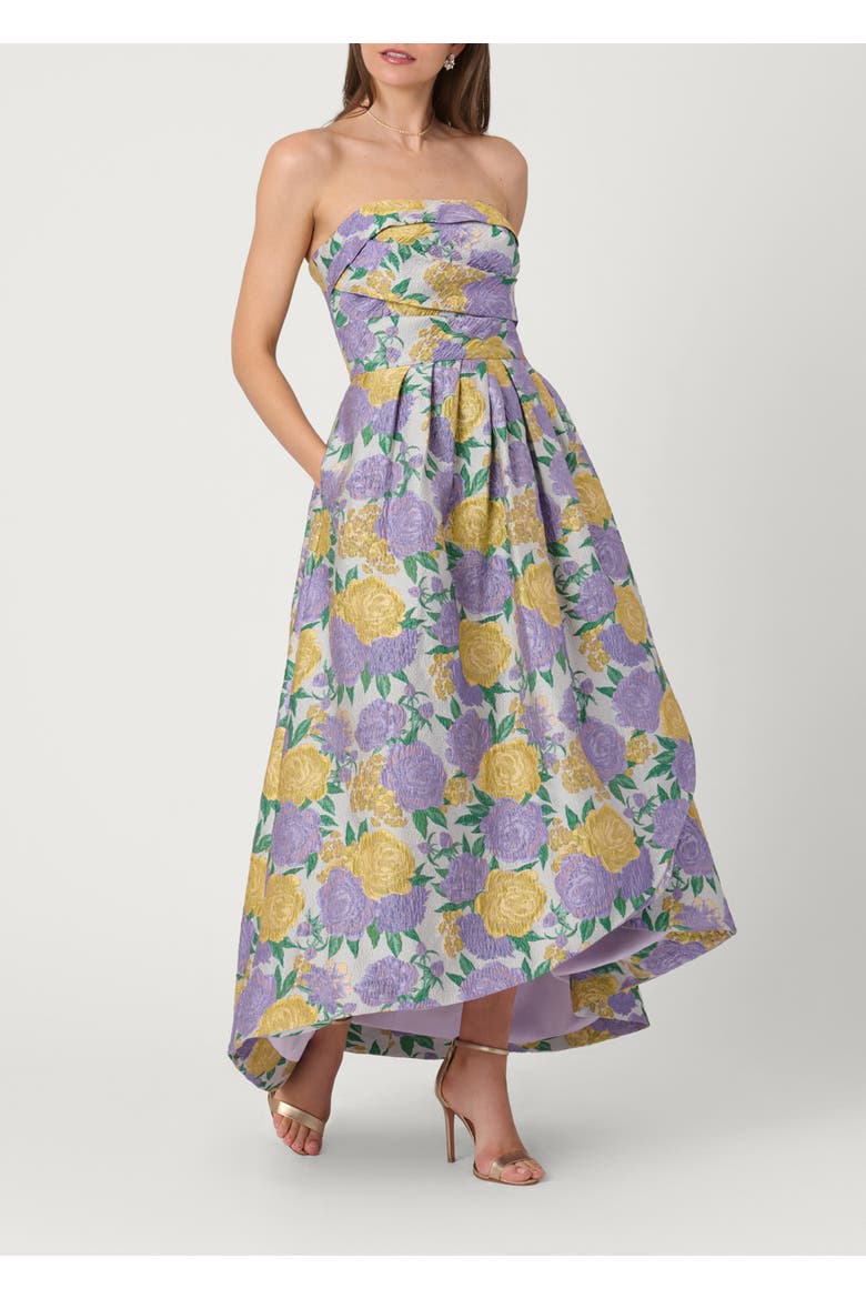 Midnight Petunia Jacquard Carlisle Dress, Main, color, Lavender Multi