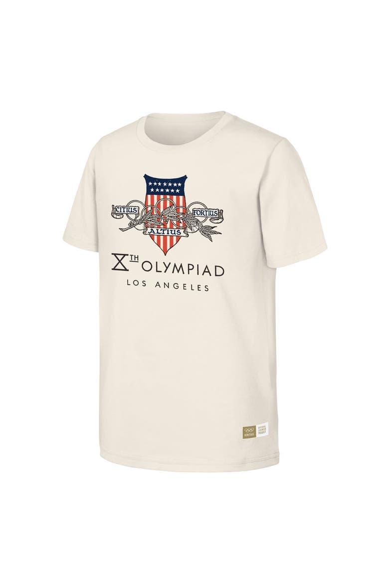 Men's  Natural 1932 Los Angeles Games Olympic Heritage T-Shirt, Alternate, color, Natural