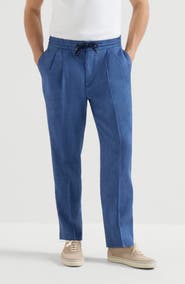 Brunello Cucinelli Trousers with drawstring and double pleats