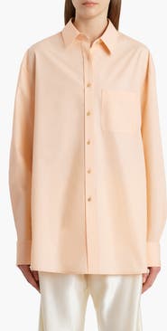 Khaite Newton Organic Cotton Poplin Button-Up Shirt