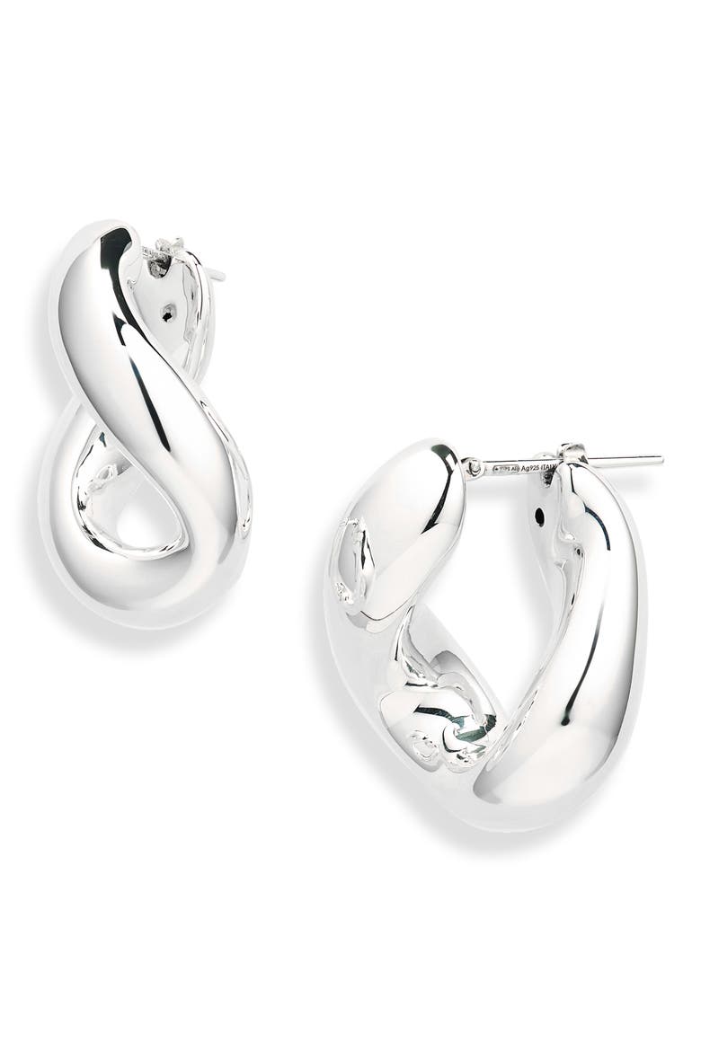 Prisma Chain Sterling Silver Earrings, Main, color, 8117 SILVER