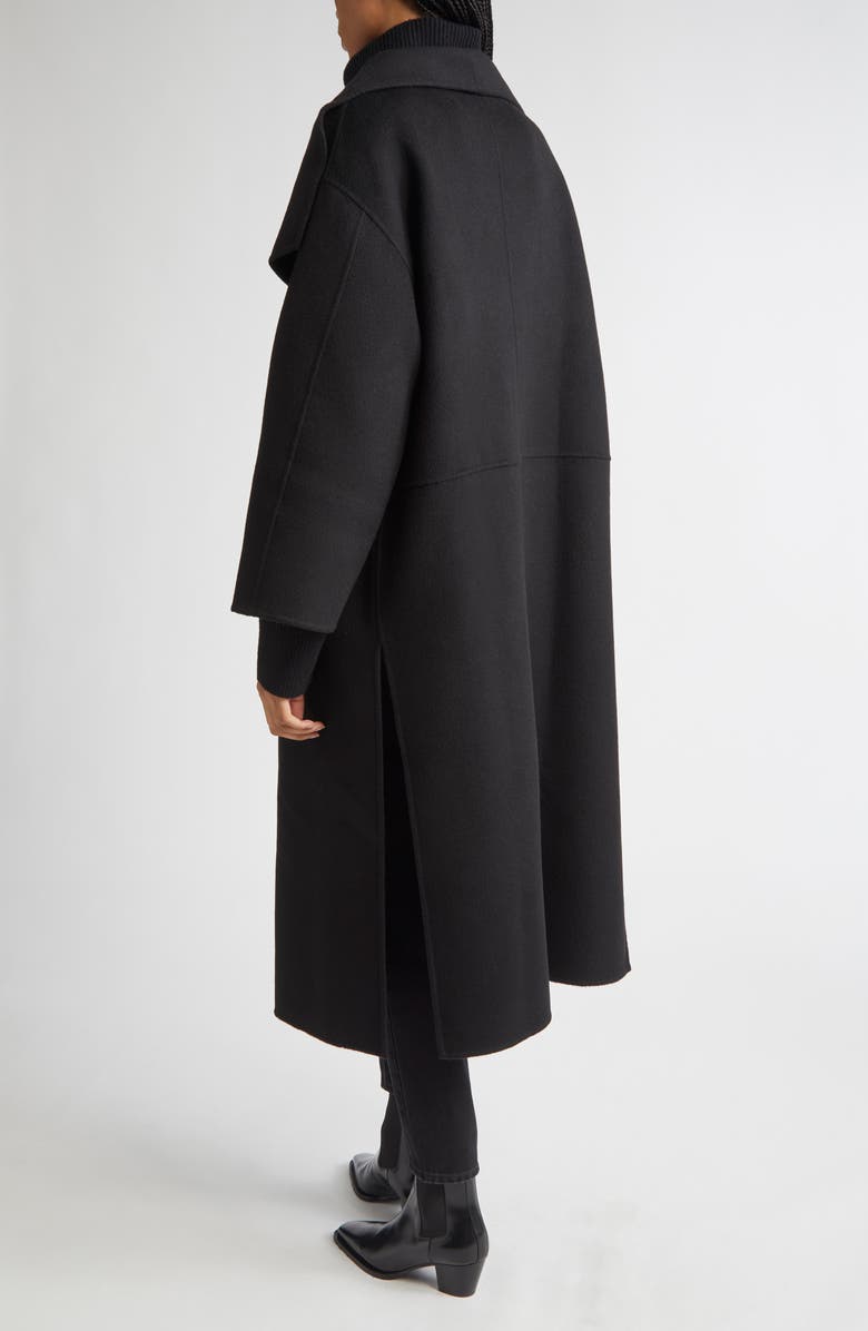 TOTEME Annecy Open Front Wool & Cashmere Coat, Alternate, color, Black