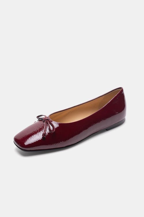 Bells & Becks Felicia Square Toe Ballerina Flat In Red