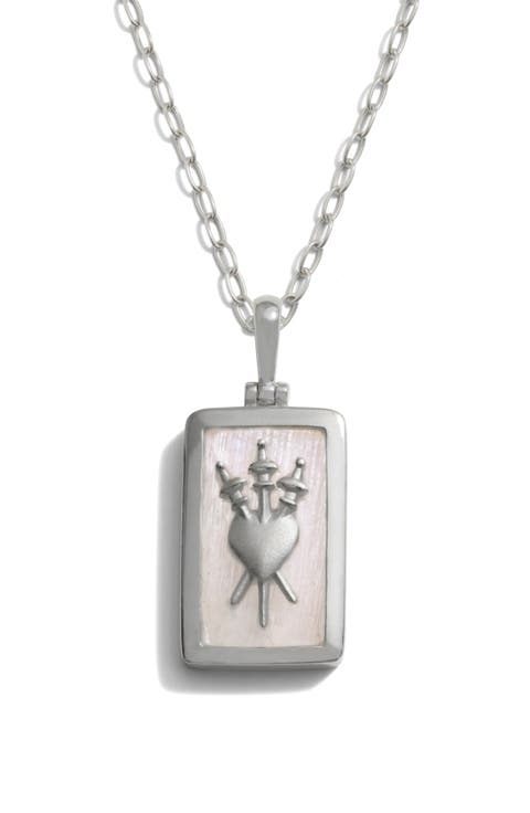 Three of Swords Moonstone Pendant Necklace