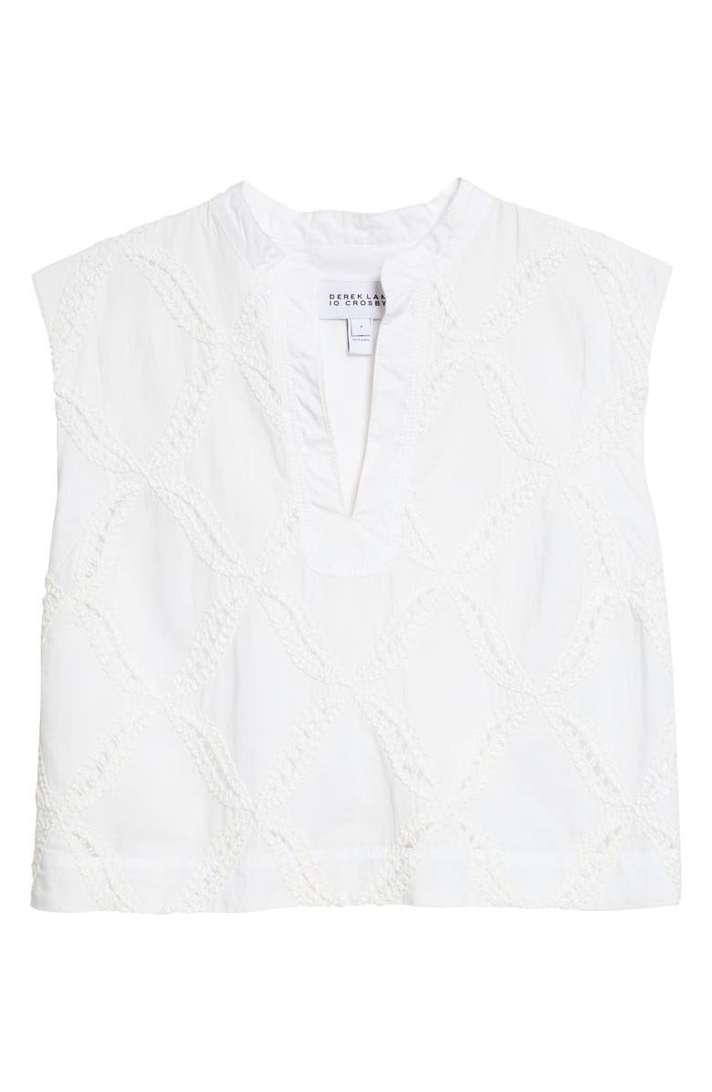 Derek Lam 10 Crosby Tilda Embroidered Sleeveless Top, Alternate, color, 
