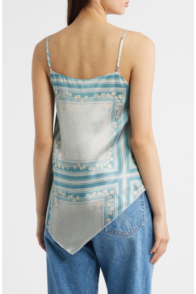Esme Scarf Print Silk Camisole (Nordstrom Exclusive), Alternate, color, BARDOT