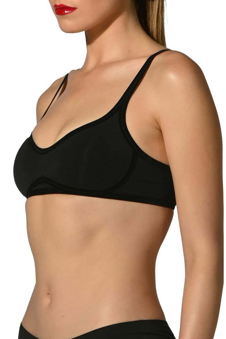 Contour Skin 3W Wireless Bra, Alternate, color, BLACK