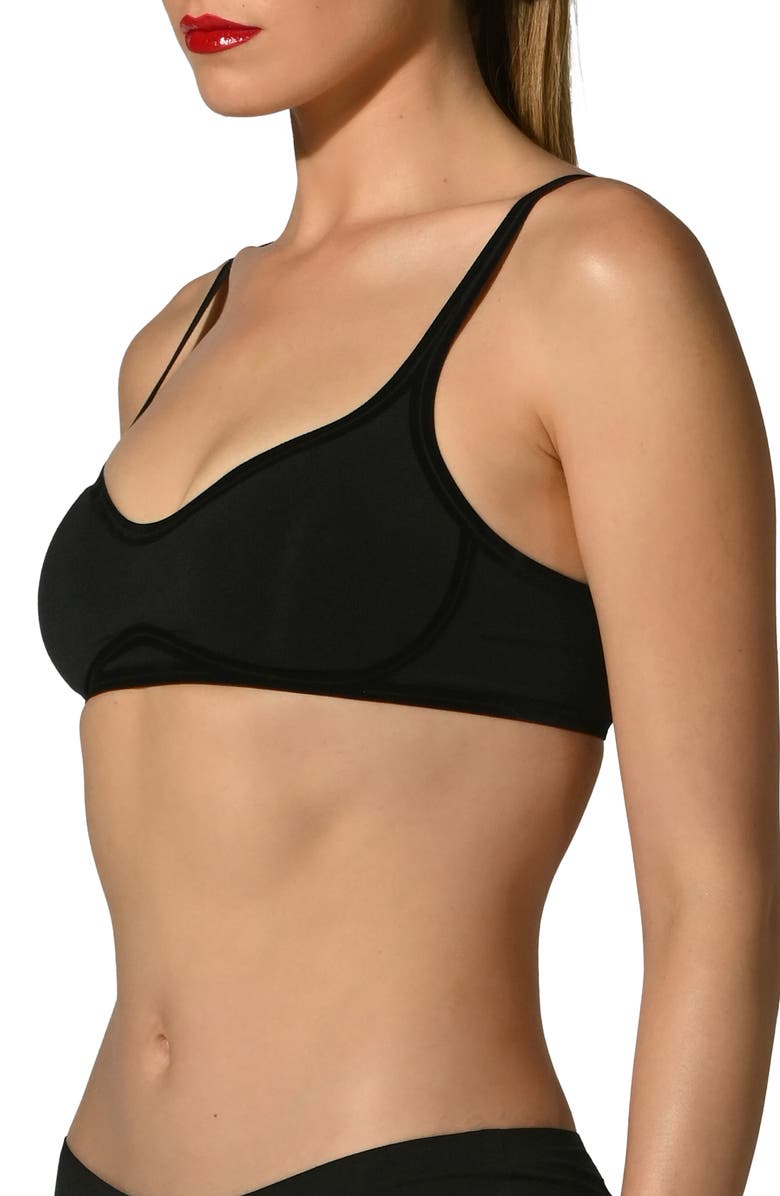 Wolford Contour Skin 3W Wireless Bra, Alternate, color, Black