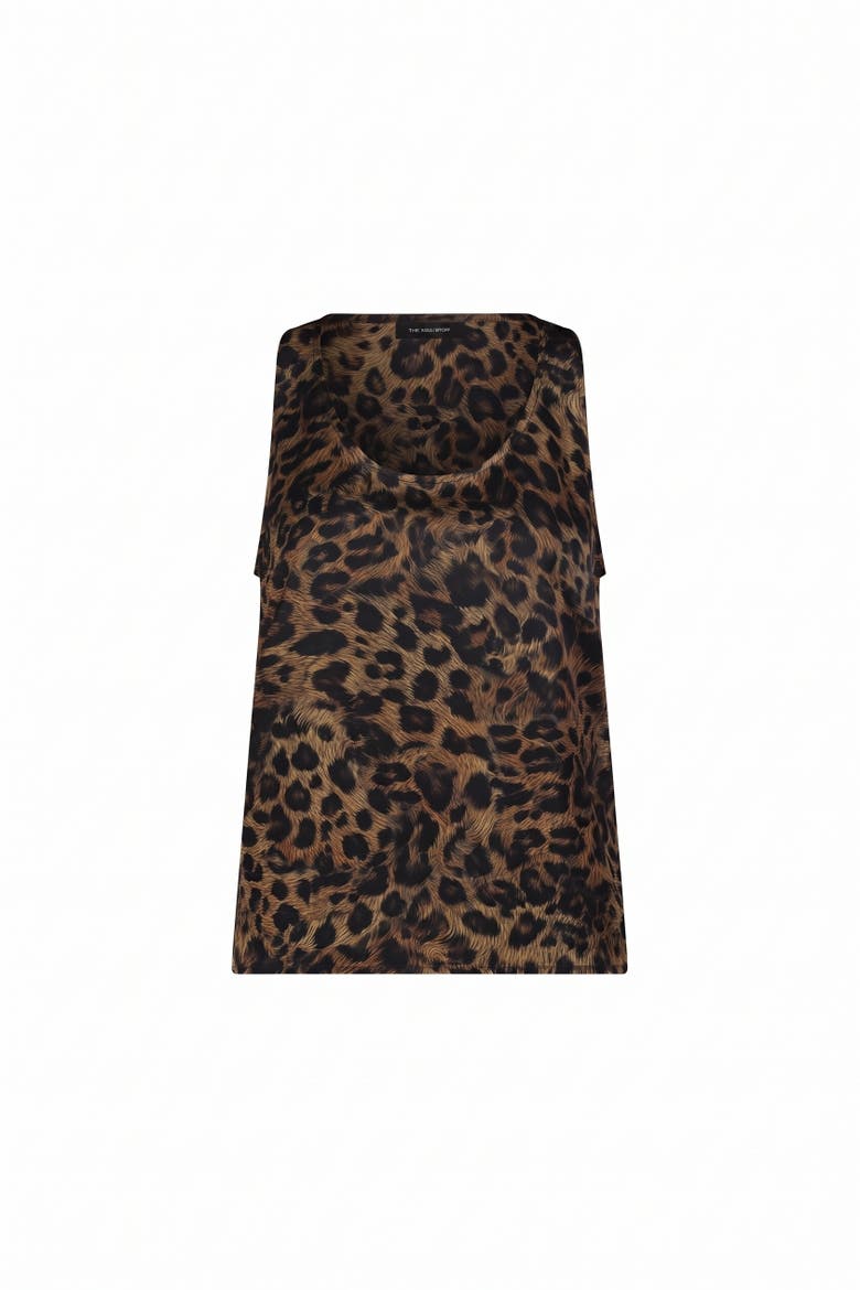 Kay Silk Top, Alternate, color, Leopard