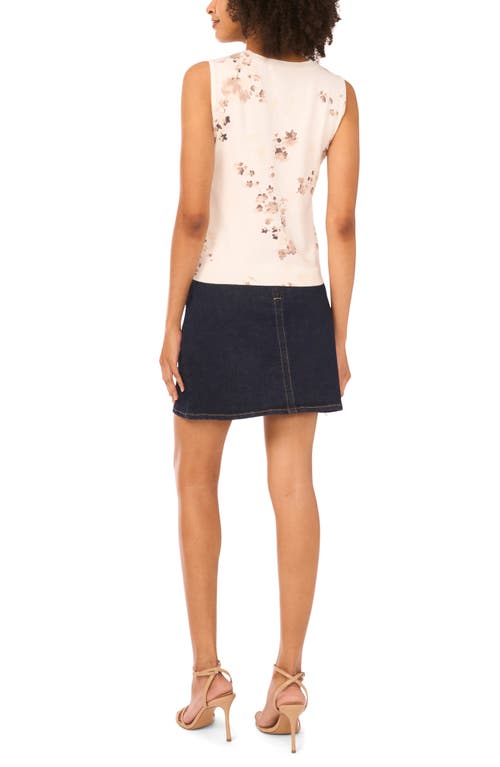 Vince Camuto Floral Sleeveless Sweater In White