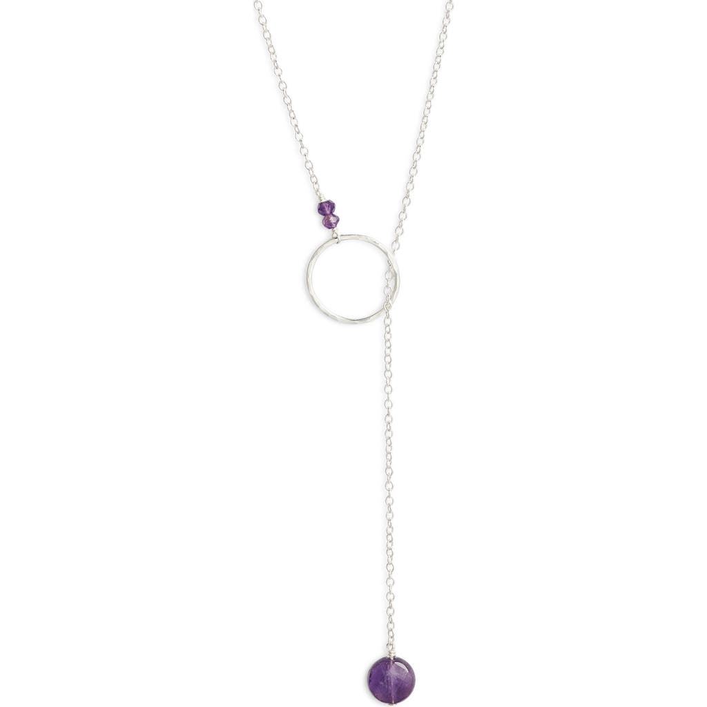 Nashelle Gwyneth Semiprecious Toggle Necklace In Silver