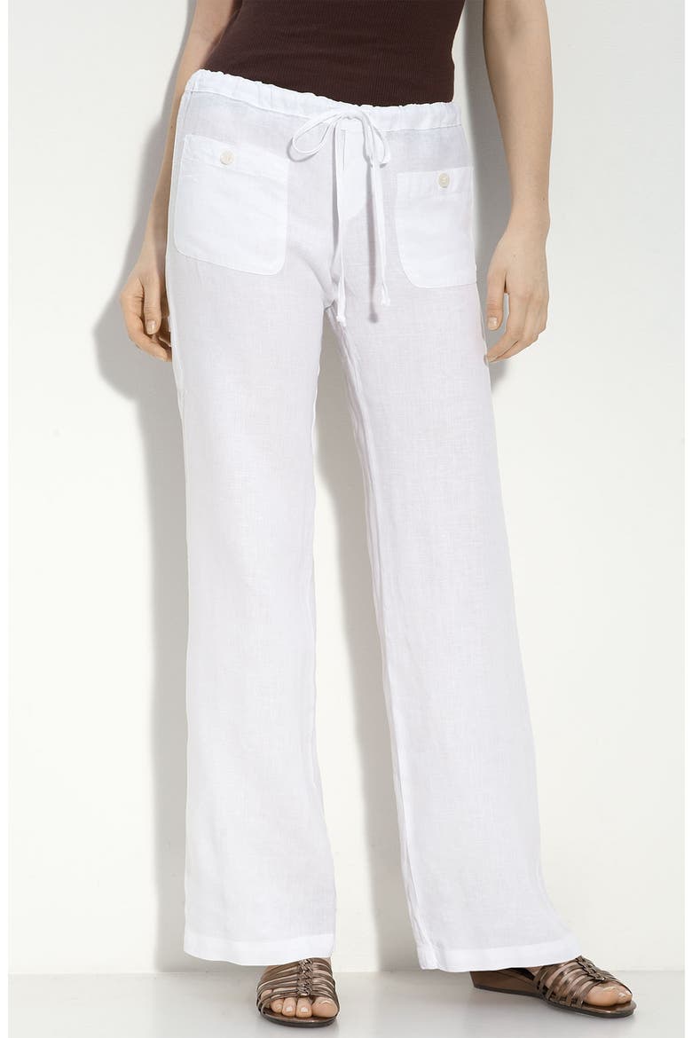 Linen Pants, Main, color, WHITE