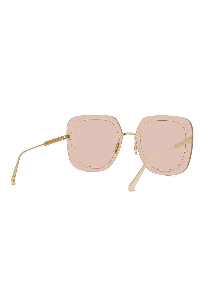 UltraDior SU 65mm Oversize Square Sunglasses, Alternate, color, GOLD/ ROSE