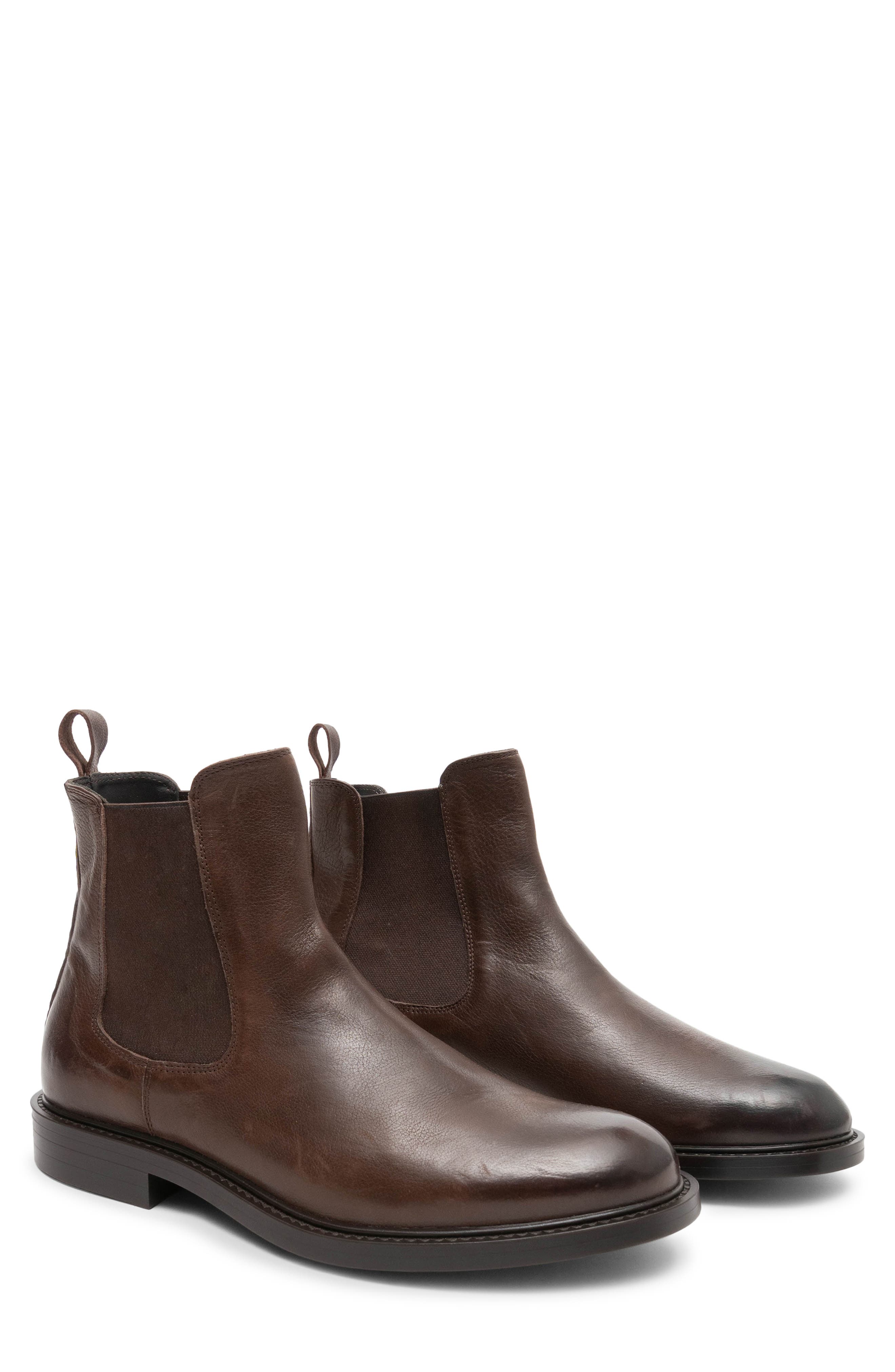 Nathan Leather Chelsea Boot, Main, color, CHOCOLATE