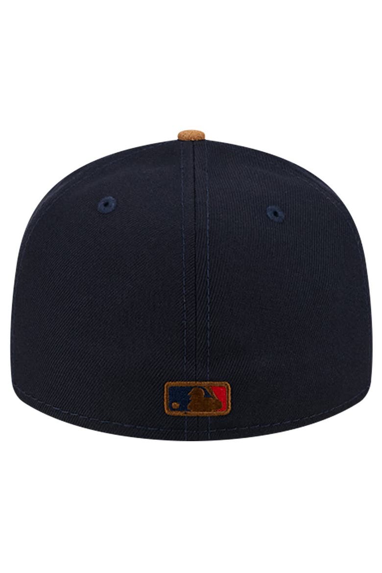 Men's New Era Navy Boston Red Sox Team Suede Visor Low Profile 59FIFTY Fitted Hat, Alternate, color, Navy
