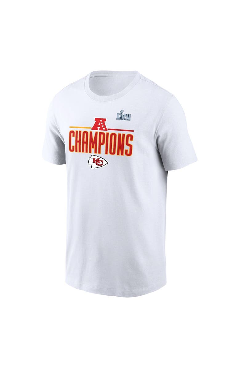 Nike Men's Nike White Kansas City Chiefs 2022 AFC Champions Roster T-Shirt, Alternate, color, 