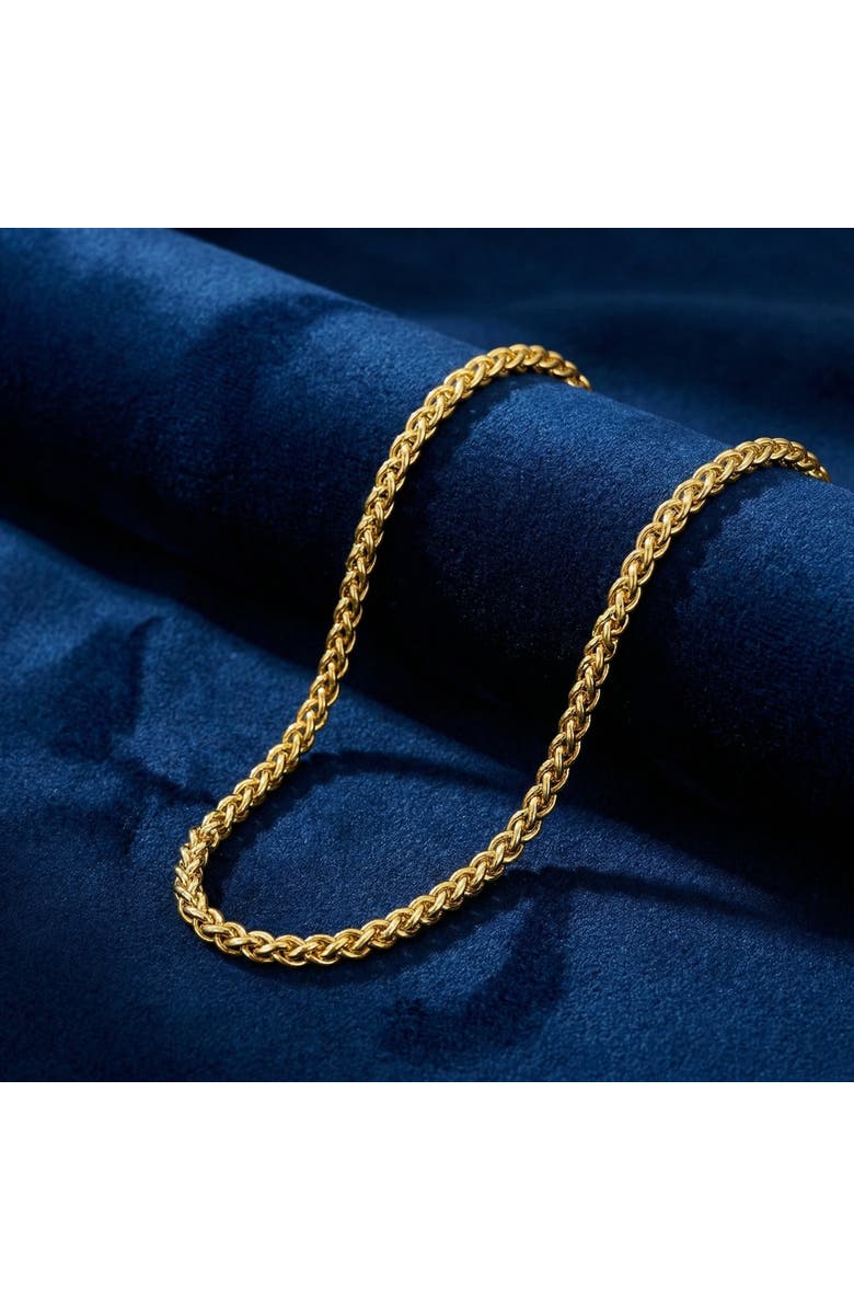 Bliss Diamond 14k Gold Filled 2.5mm Round Wheat Chain Necklace, Alternate, color, 14K Yellow Gold