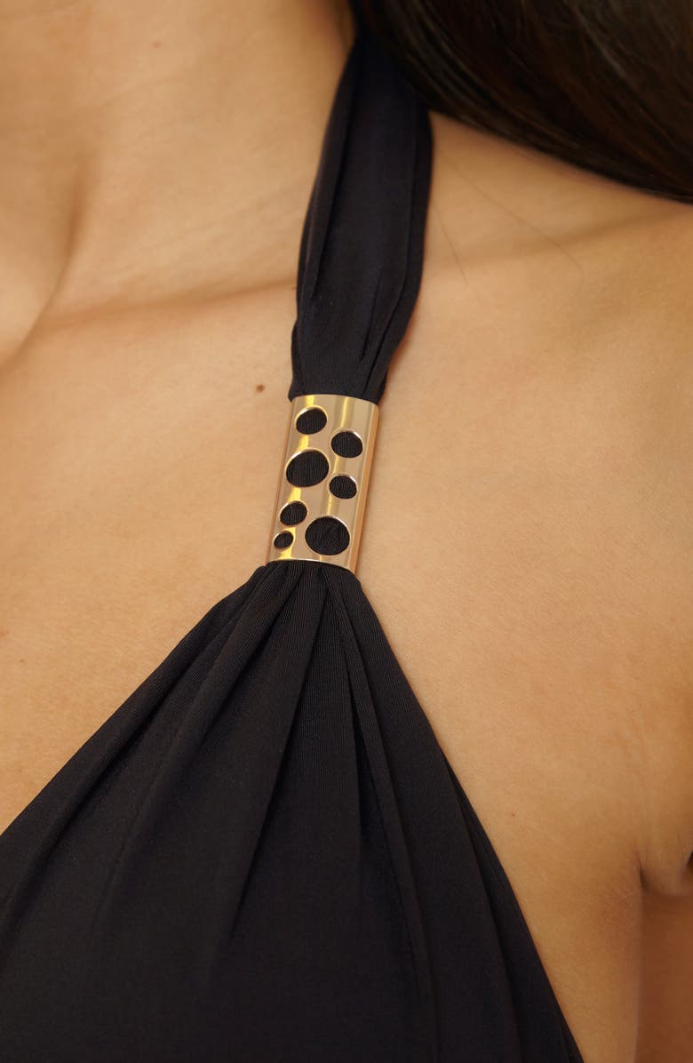 Becca Color Code Triangle Bikini Top, Alternate, color, Black