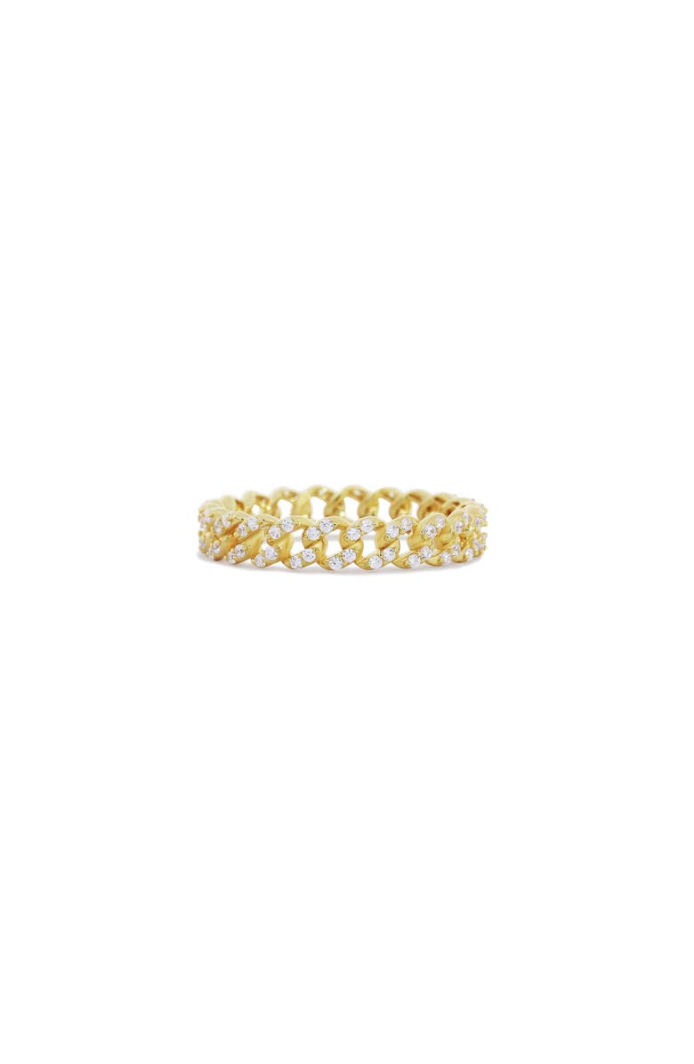 The Lovery CZ Curb Link Ring, Main, color, Gold