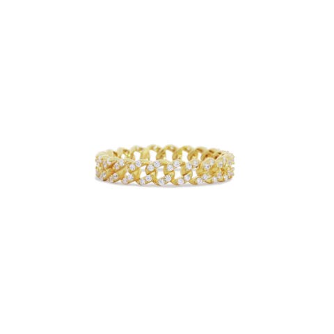 CZ Curb Link Ring