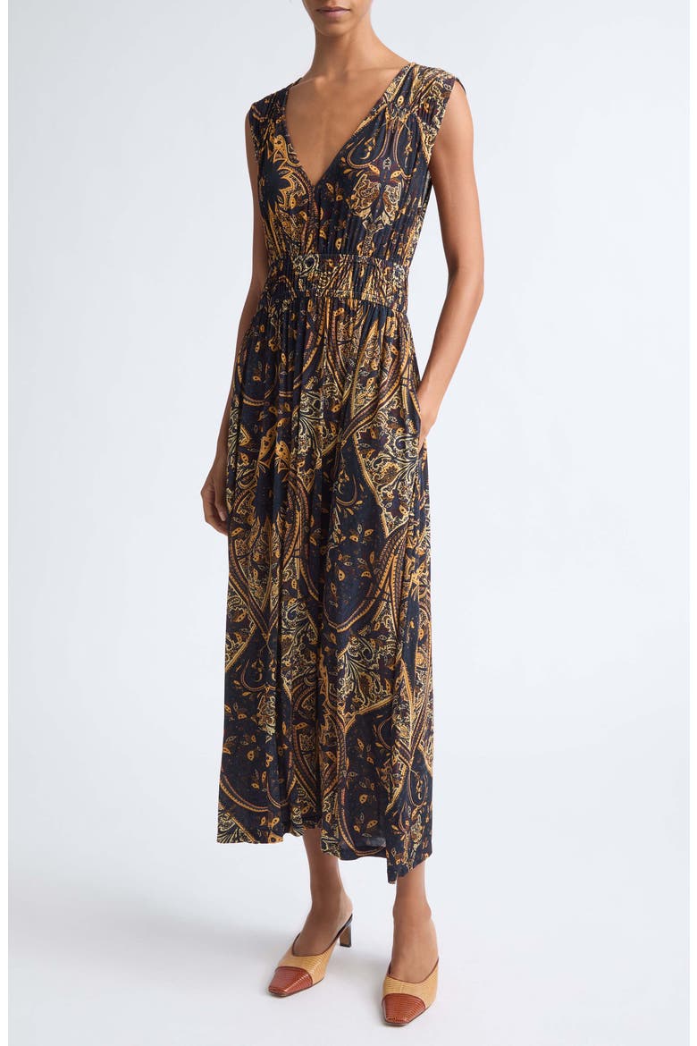 Ursula Print Sleeveless Maxi Dress, Main, color, TWILIGHT PAISLEY