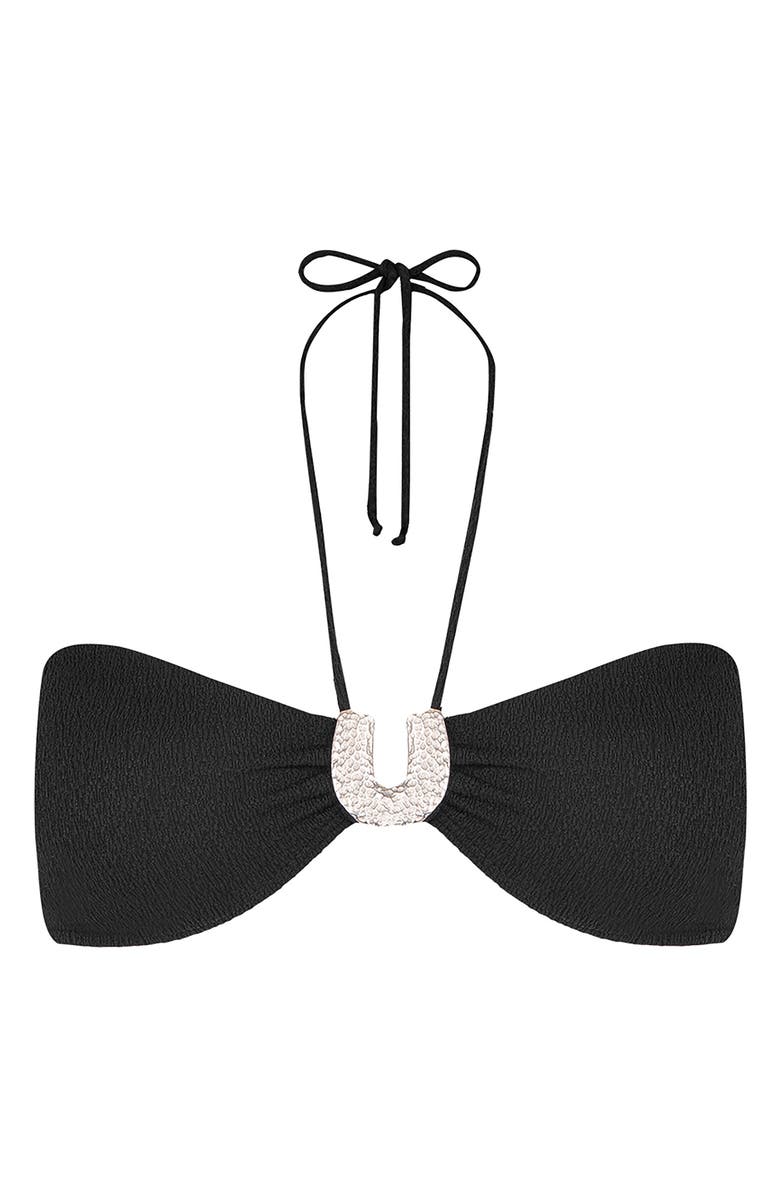 ViX Paula Hermanny Firenze Sami Bandeau Bikini Top, Alternate, color, Black