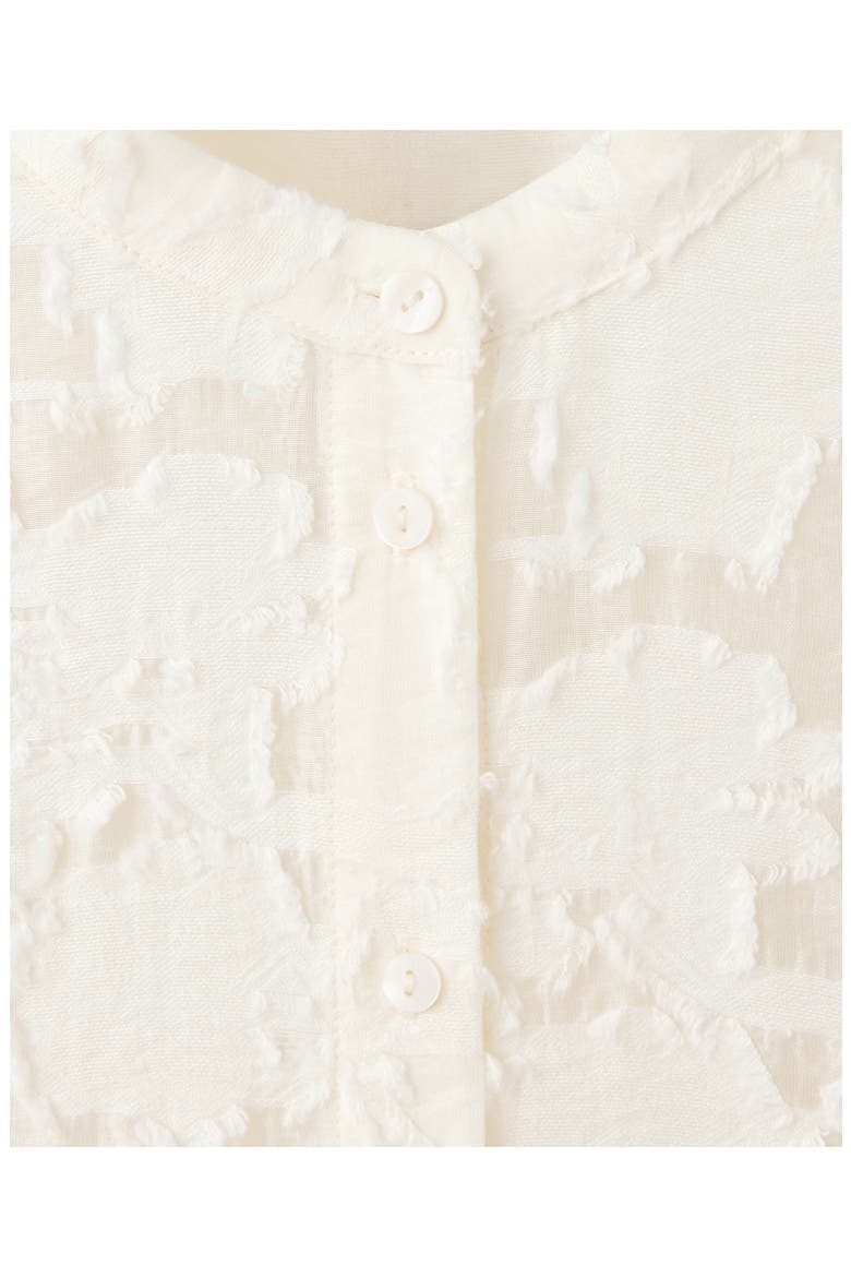 Vivi Tonal Jacquard Top, Alternate, color, OFF WHITE