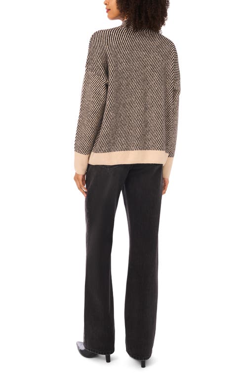 Halogen ® Mini Bias Stripe Sweater In Brown