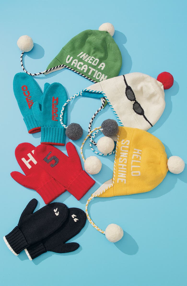 Kate Spade New York 'air quote' mittens, Alternate, color,