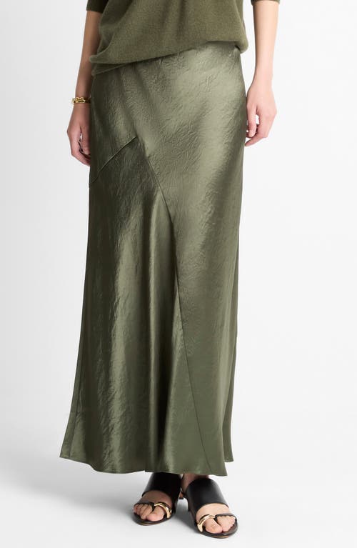 Vince Bias Panelled Maxi Skirt In Green