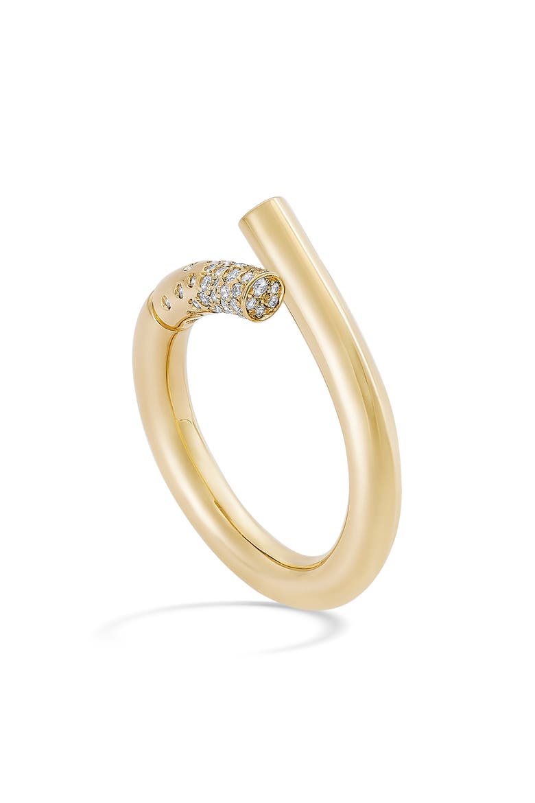 Oera Pavé Diamond Ring, Alternate, color, YELLOW GOLD