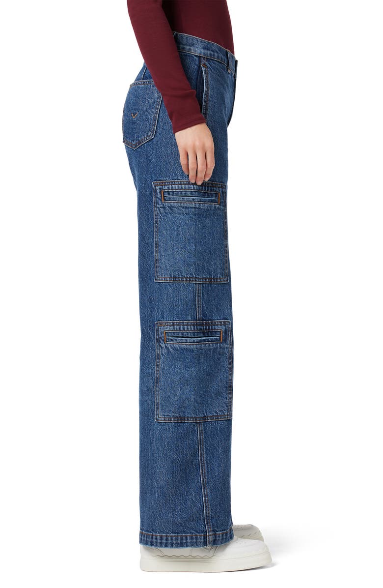 Hudson Jeans High Waist Wide Leg Cargo Jeans, Alternate, color, 