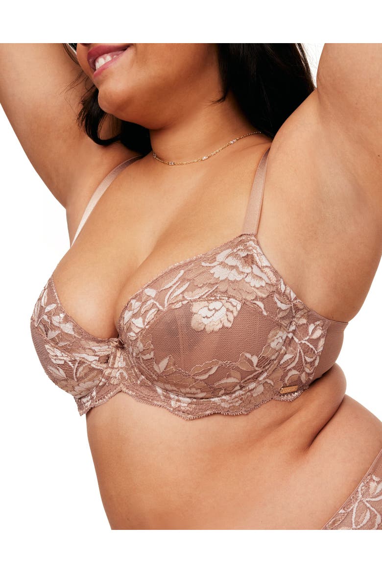 Chelsi Unlined Demi Bra, Alternate, color, Medium beige