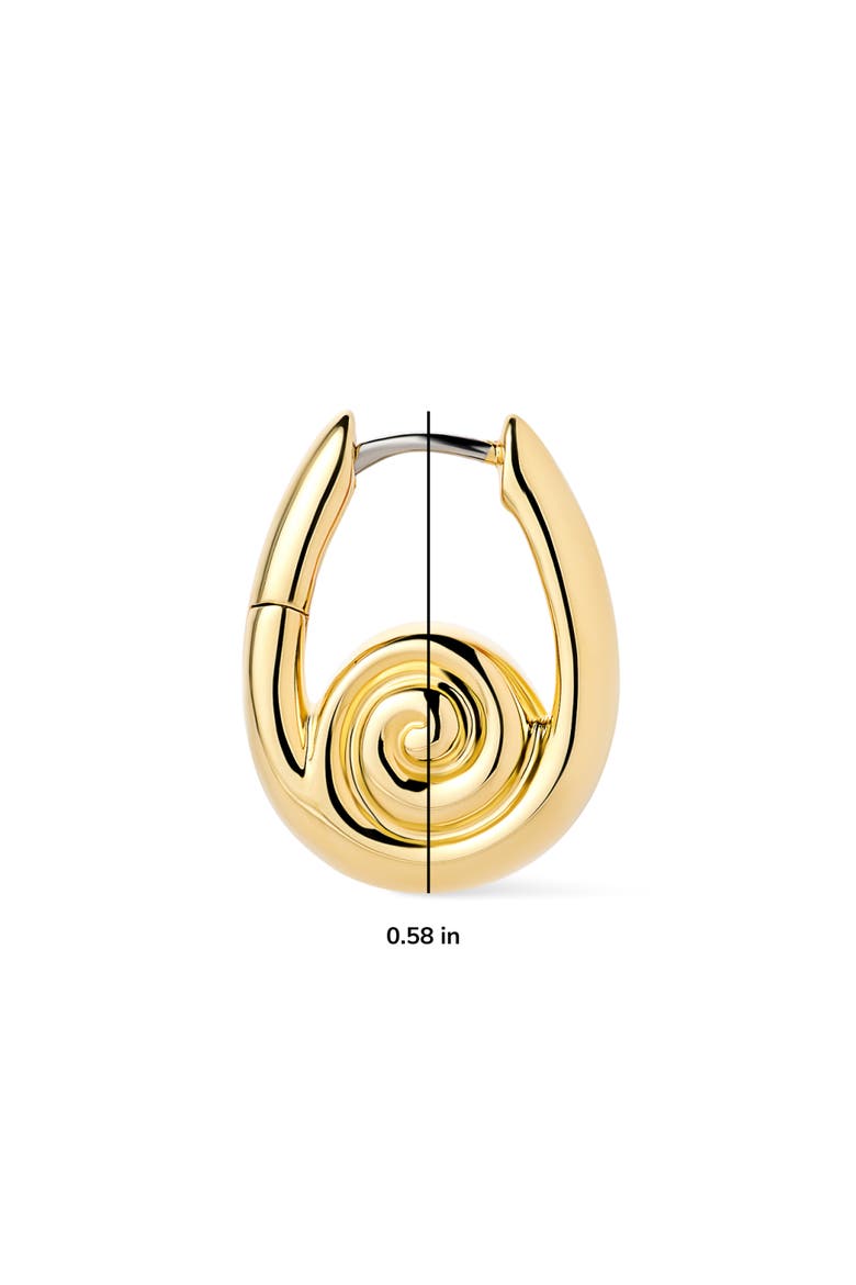 Gold Statement Earrings - Ariel Hoops, Alternate, color, Gold