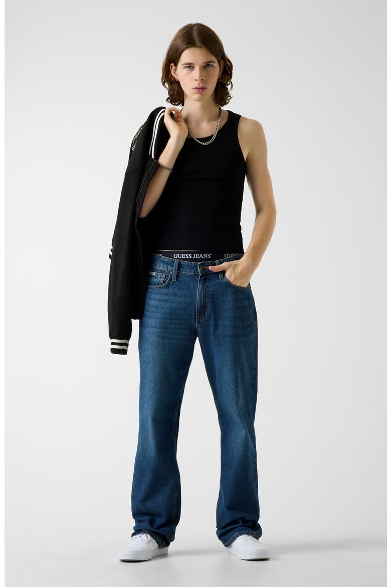 G18 Relaxed Straight Leg Jeans, Alternate, color, BLUE