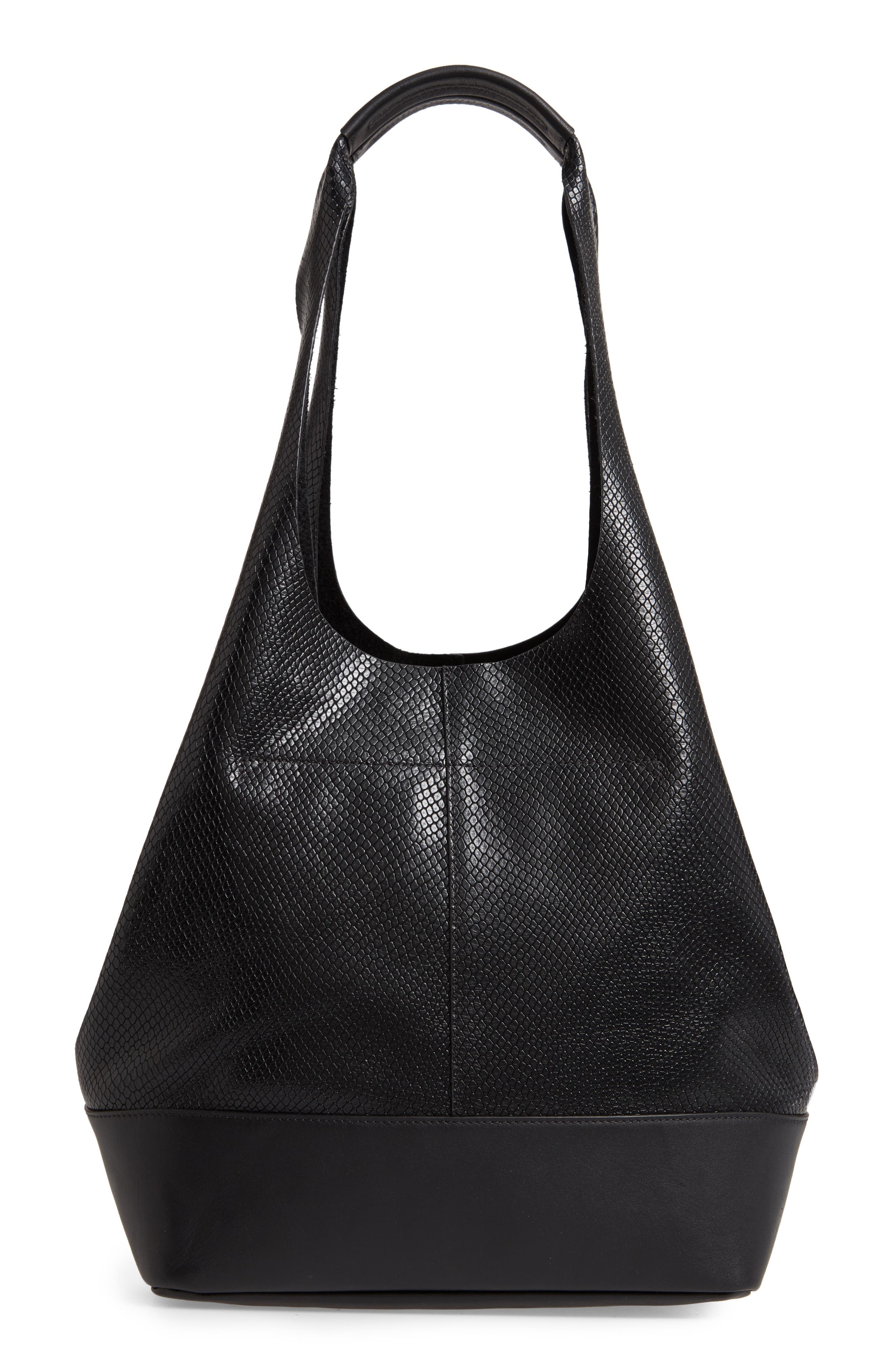 rag & bone Camden Snake Embossed Leather Shopper, Alternate, color, 