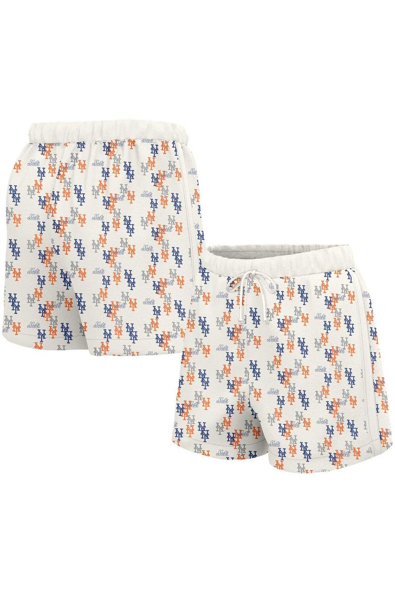 Women's Lusso  White New York Mets Marge Shorts, Main, color, White