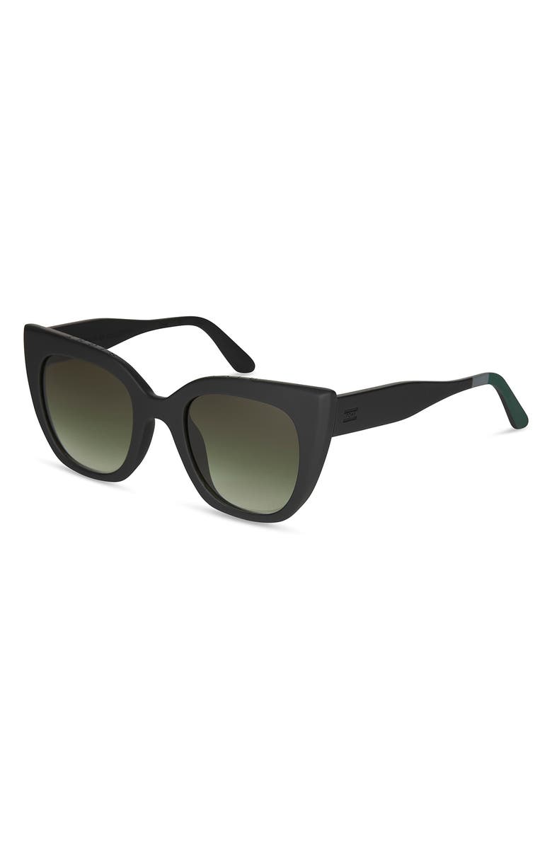TOMS Sydney 50mm Gradient Small Cat Eye Sunglasses, Alternate, color, Matte Black