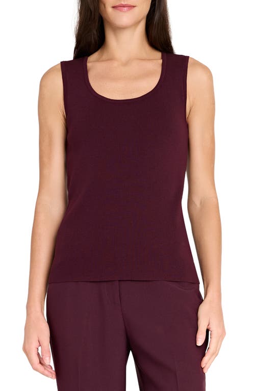 Tahari Asl U-neck Sweater Tank In Pink