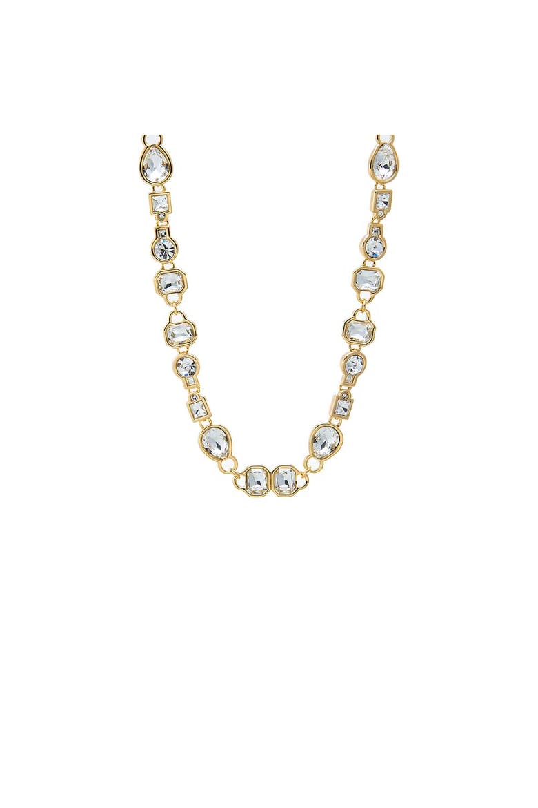 CZ Multi Shape Bezel Tennis Necklace, Main, color, Gold