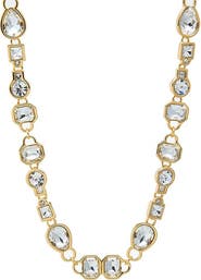 BY ADINA EDEN CZ Multi Shape Bezel Tennis Necklace