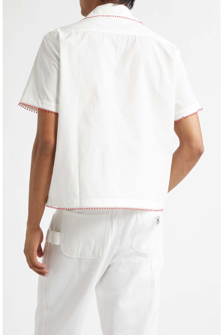 Rebud Cotton Voile Camp Shirt, Alternate, color, WHITE