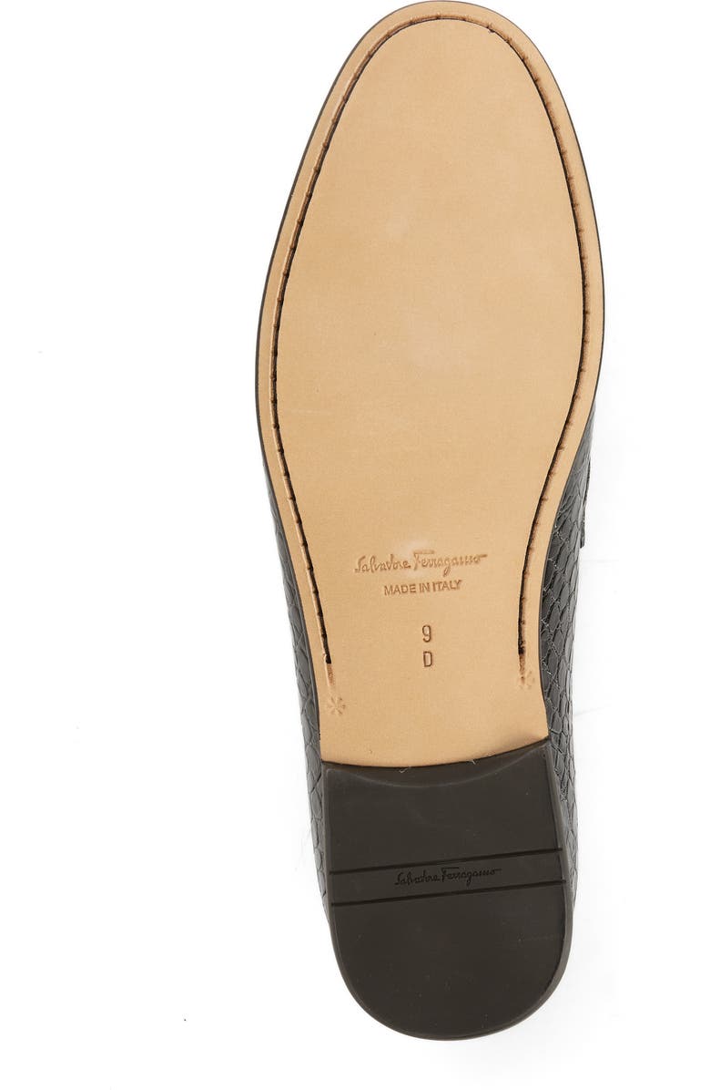 FERRAGAMO Galileo Croc Embossed Loafer, Alternate, color,