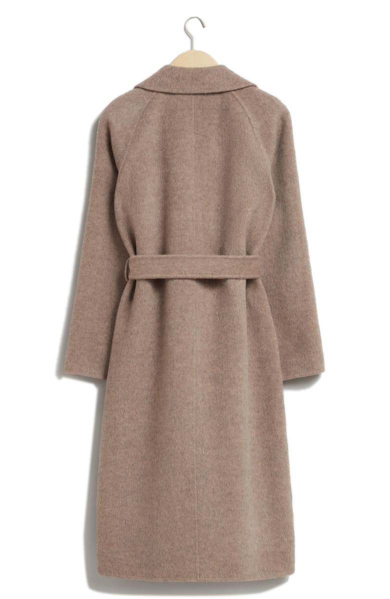 & Other Stories Belted Wool & Alpaca Blend Coat, Alternate, color, 