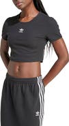 adidas Originals Essentials Trefoil Logo Crop Rib T-Shirt