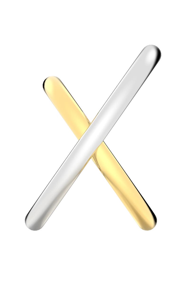 ANNA New York Set of 4 Mixed Metal Napkin Rings, Alternate, color, Silver And Gold