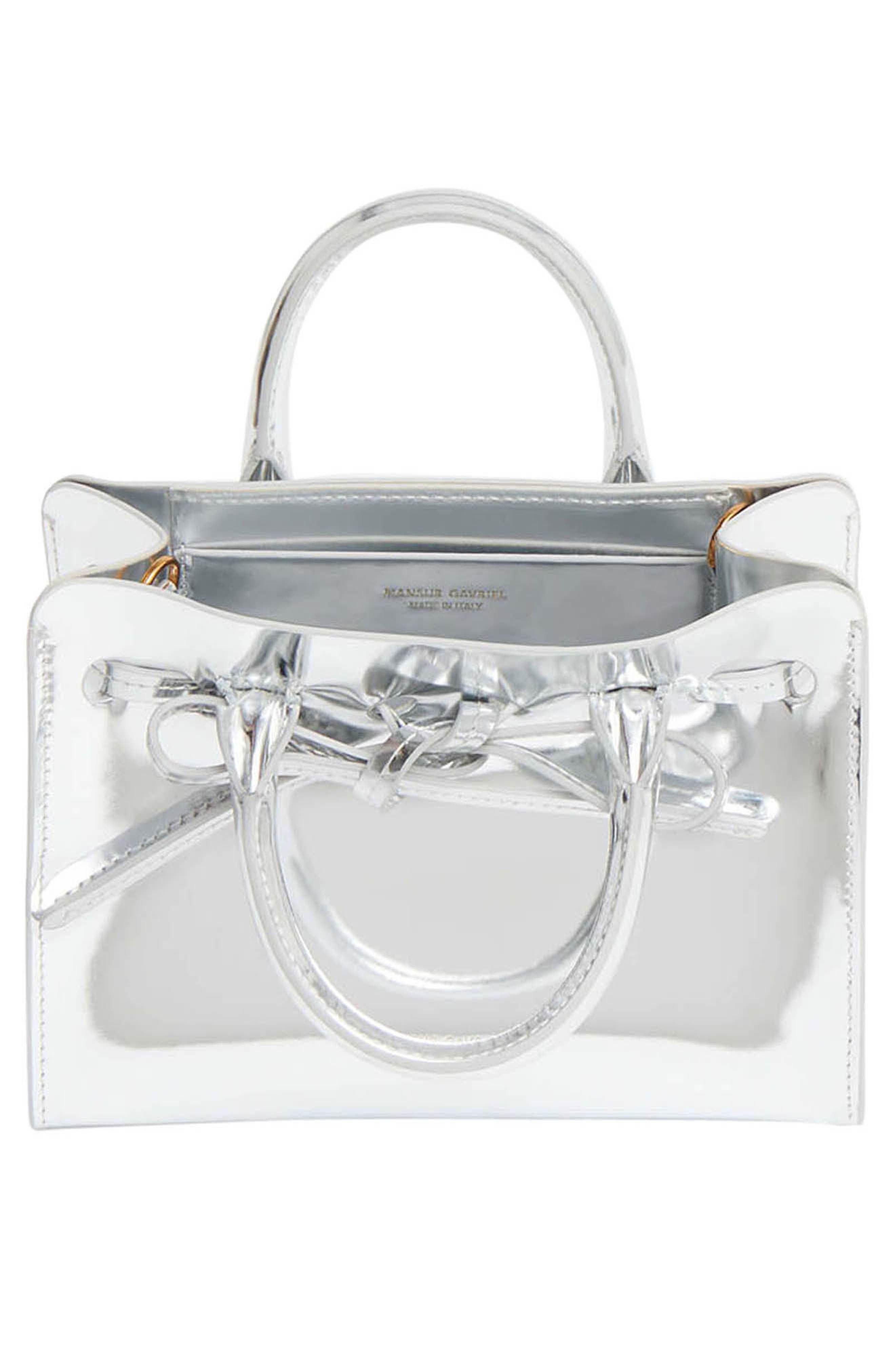 Mansur Gavriel Mini Sun Metallic Leather Tote, Alternate, color, 