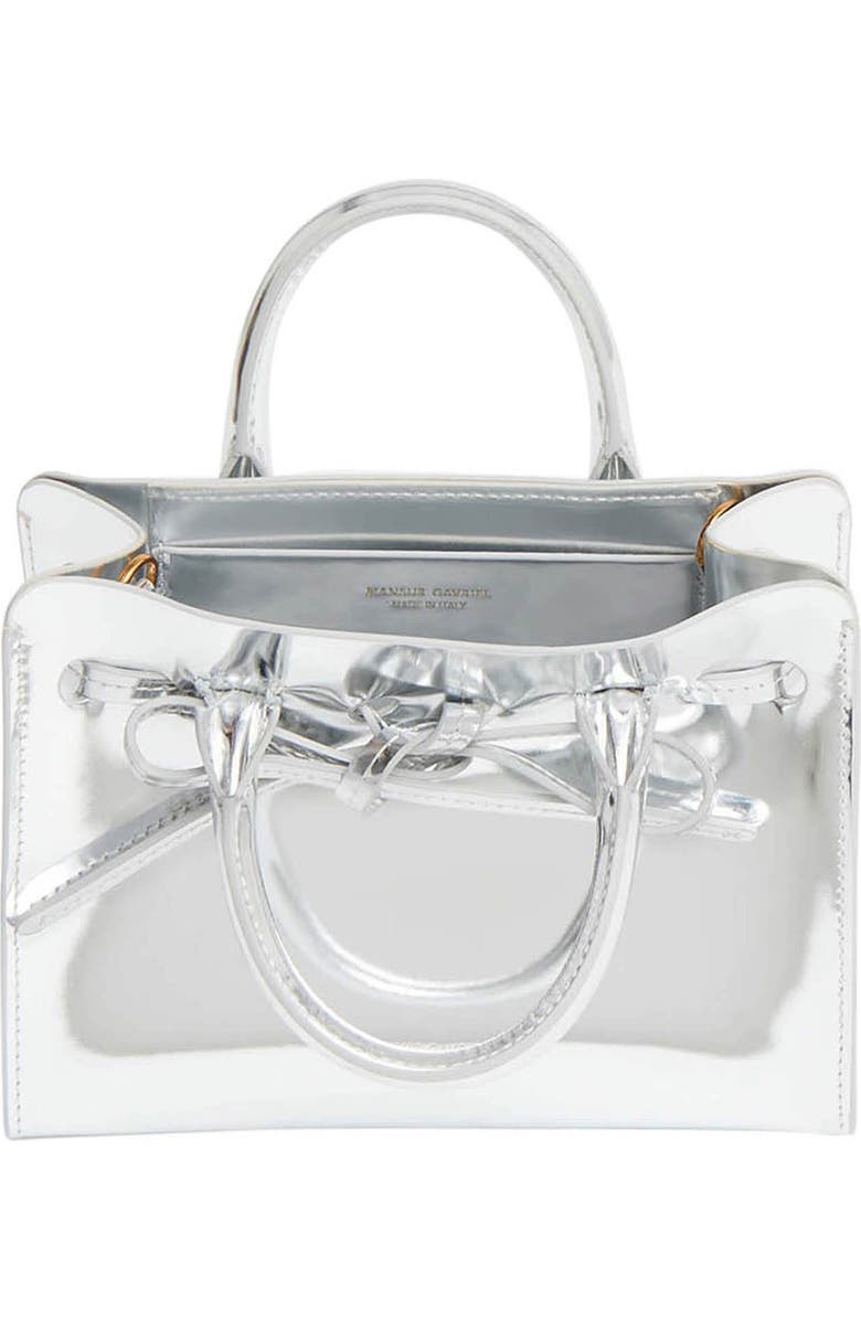 Mansur Gavriel Mini Sun Metallic Leather Tote, Alternate, color,